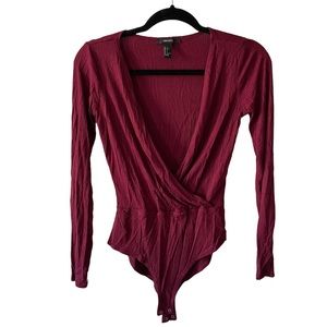 Forever 21 Plunging Long-sleeve Bodysuit